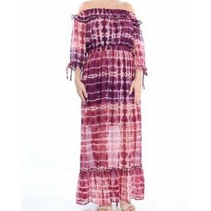 JESSICA SIMPSON: Women’s Pink Tie Dye Maxi Dress
